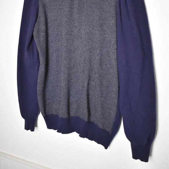 Filippo Riberti Mens Sz M Quarter Zip Knit Pullover Sweater Wool Cashmere Italy - Picture 3 of 13